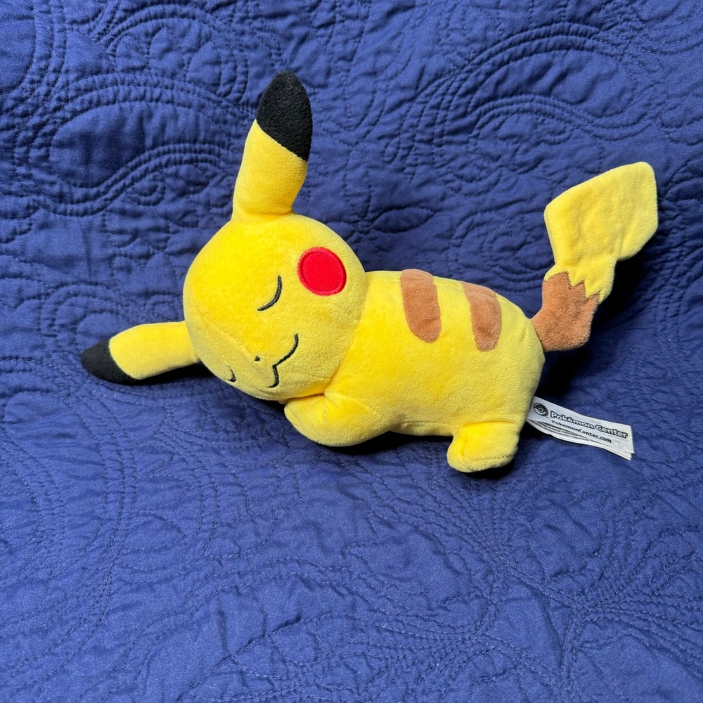Pokemon Center Sleeping Pikachu Original Plush Toy Yellow Limited‎